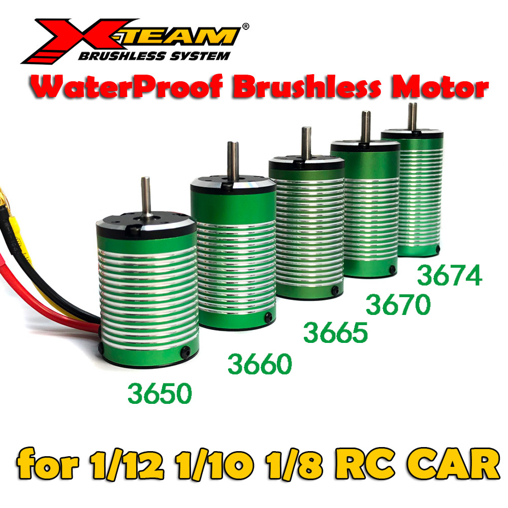 Brushless Motor 3650 - กันน้ํา X-ทีม 1/8 1/10 RC รถมอเตอร์ไร้แปรง