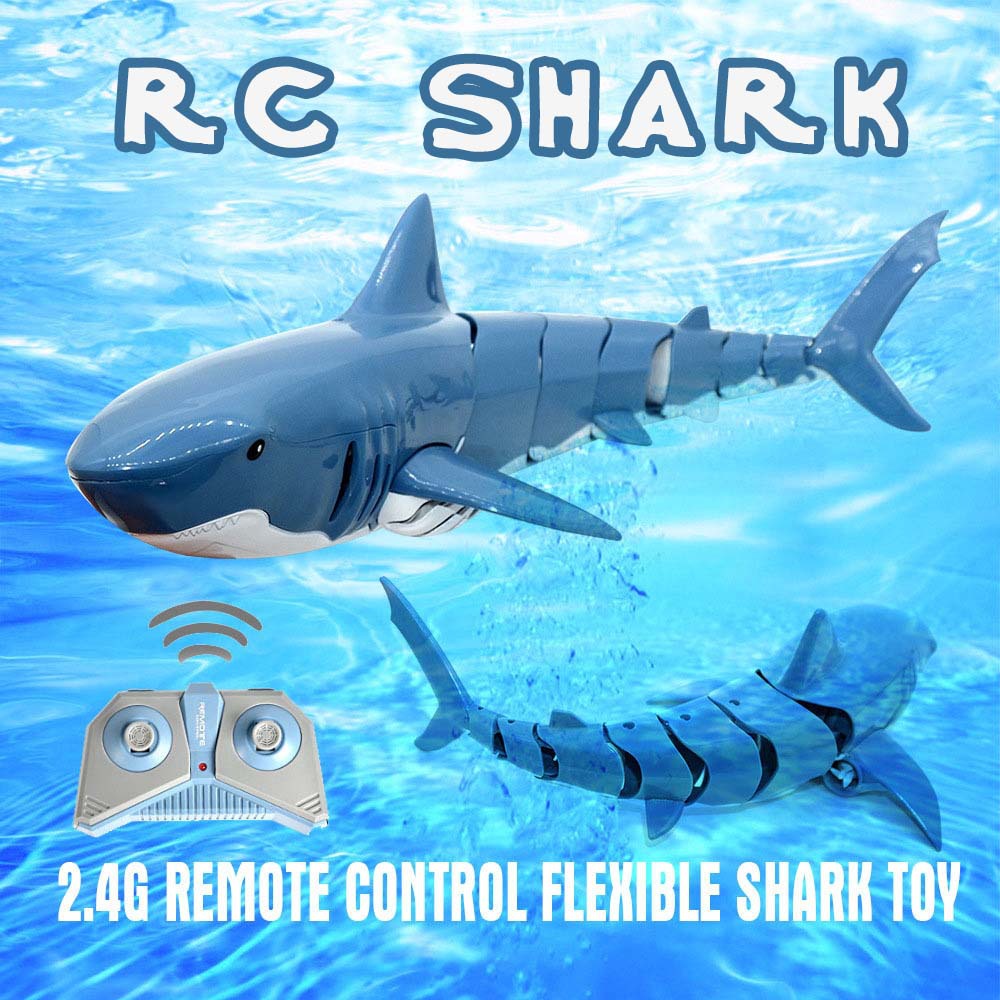 Rc Submarine Water - สปารี่ อาร์ซี ชาร์ค 2.4 กิกะเฮิร์ตซ์รีโมทคอนโทรลเรือไบโอมิเมติกของเล่นน้ำไฟฟ้าของขวัญสำหรับเด็กเรือดำน้ำควบคุมด้วยวิทยุของขวัญสำหรับเด็ก