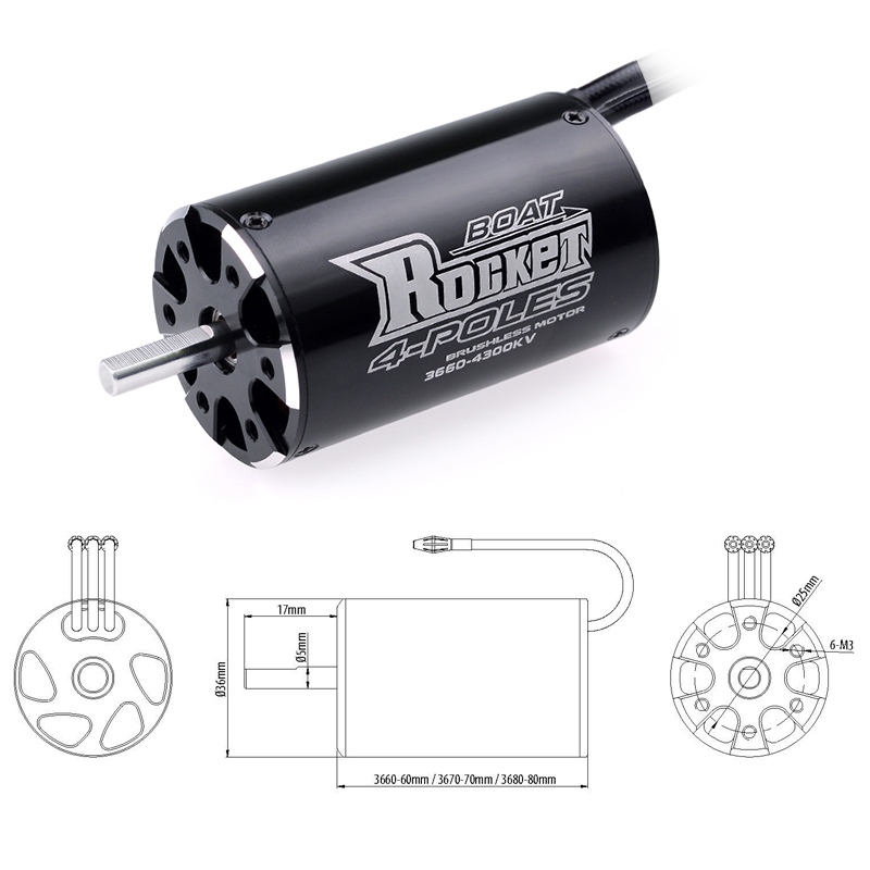Rockt 3660 3670 3680 3250KV 26 - Brushless Motor 3650 บทวิจารณ์และราคา